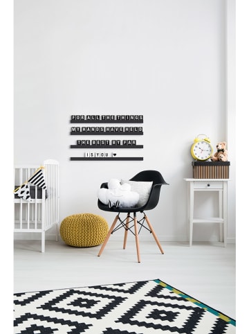 Securit 4-delige set: letterlijsten met letters-, cijfers- en symbolenkaarten zwart