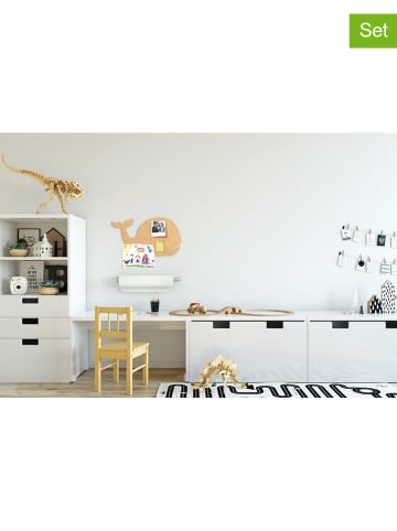 Securit 2tlg. Set: Korkbrett "Whale" und Stecknadeln - (B)49,3 x (H)27,9 x (T)0,50 cm