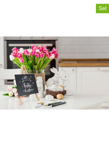 Securit 2tlg. Set: Kreidetafelstaffelei und Kreidemarker - (B)15 x (H)24,4 x (T)13,5 cm