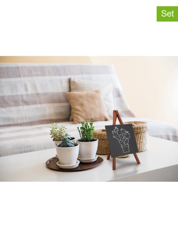 Securit 2tlg. Set: Kreidetafelstaffelei und Kreidemarker - (B)15 x (H)24,4 x (T)13,5 cm