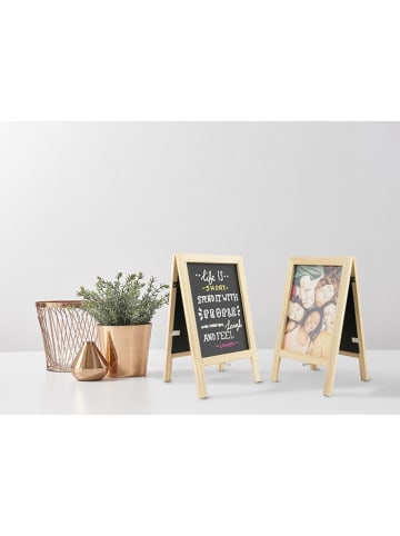 Securit 2in1-Kreidetafel in Natur - (B)15 x (H)25 x (T)2 cm