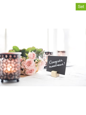 Securit 7tlg. Set: Tischkreidetafeln mit Holzfüßen und Kreidemarker