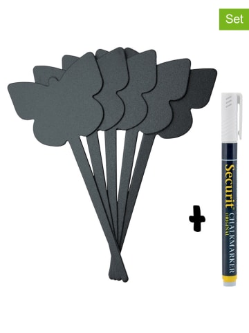 Securit 5tlg. Set: Stecktafeln "Butterfly" und Kreidemarker