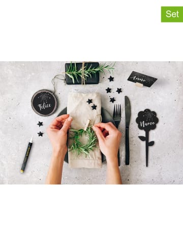 Securit 5tlg. Set: Stecktafeln "Flower" und Kreidemarker