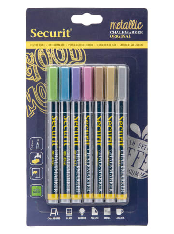 Securit Płynne markery kredowe (7 szt.) "Securit®" w różnych kolorach