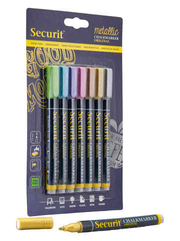 Securit Vloeibare krijtstiften "Securit®" meerkleurig - 7 stuks