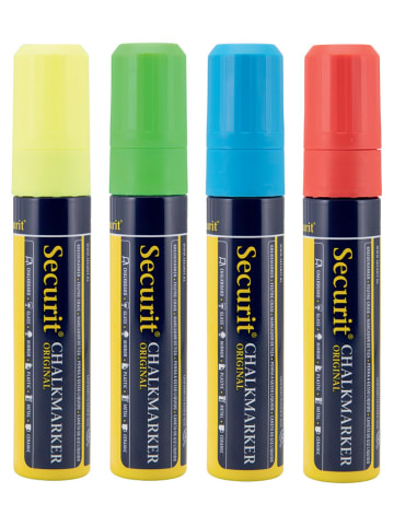 Securit Płynne markery kredowe (4 szt.) "Securit®" w różnych kolorach