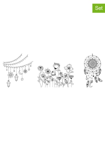 Securit 3tlg. Set: Fensterschablonen "Home" und Kreidemarker - (B)29,7 x (H)42 cm