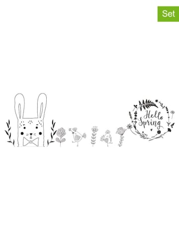 Securit 3tlg. Set: Fensterschablonen "Easter" und Kreidemarker - (B)42 x (H)59,4 cm