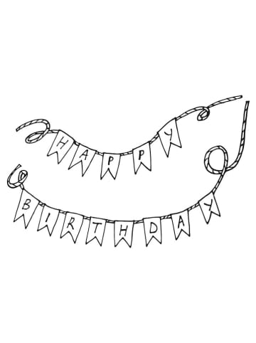 Securit 3tlg. Set: Fensterschablonen "Girl Birthday" - (B)42 x (H)59,4 cm