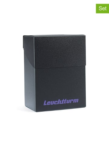 LEUCHTTURM1917 3-delige set: verzamelkaartenboxen "Fantasy" zwart - (B)7 x (H)9,2 x (D)4,5 cm