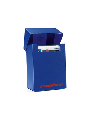 Leuchtturm 3-delige set: verzamelkaartenboxen "Sport" blauw - (B)7 x (H)9,2 x (D)4,5 cm