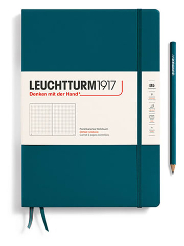 LEUCHTTURM1917 Gestipt notitieboek petrol - B5