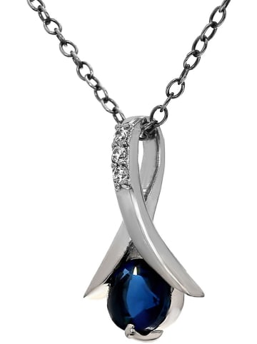 Diamant Vendôme Złota zawieszka z diamentami i szafirem