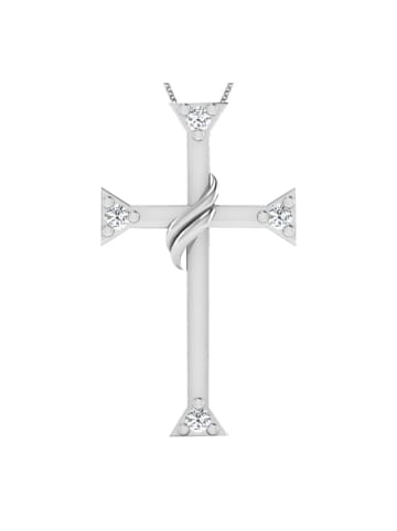 Diamant Vendôme Zilveren halsketting met diamanten hanger - (L)40 cm