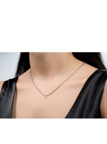 Diamant Vendôme Srebrny naszyjnik z zawieszką z diamentem - dł. 40 cm