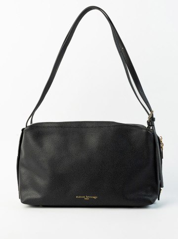 maison héritage PARIS Skórzana torebka "Toki" w kolorze czarnym - 34 x 18 x 12 cm