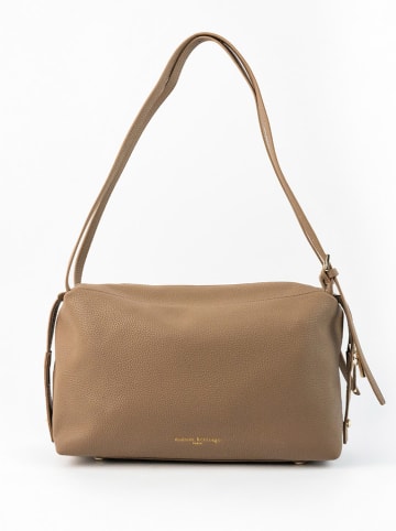 maison héritage PARIS Leren schoudertas "Toki" beige - (B)34 x (H)18 x (D)12 cm