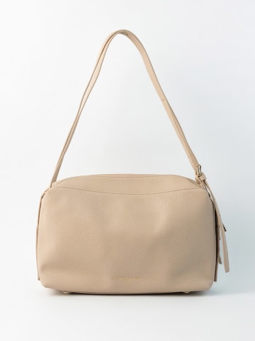 maison héritage PARIS Leren schoudertas "Toki" crème - (B)34 x (H)18 x (D)12 cm