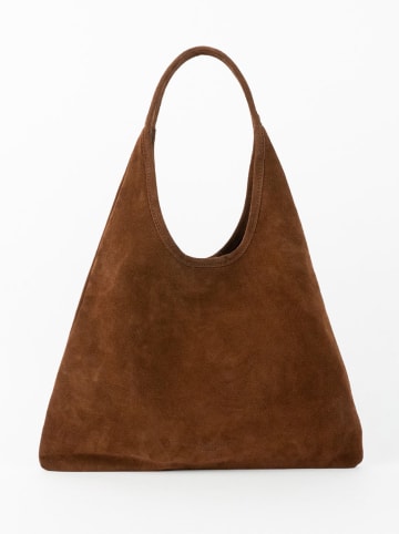 maison héritage PARIS Skórzana torebka "Maldives" w kolorze jasnobrązowym - 44 x 38,5 cm