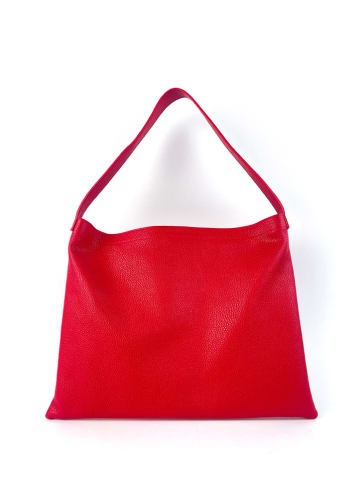 maison héritage PARIS Skórzany shopper bag "Ori" w kolorze czerwonym - 45 x 35 cm