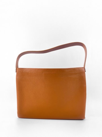 maison héritage PARIS Skórzany shopper bag "Ori" w kolorze pomarańczowym - 45 x 35 cm