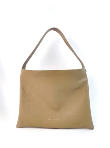 maison héritage PARIS Skórzany shopper bag "Ori" w kolorze beżowym - 45 x 35 cm