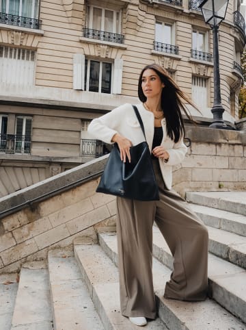 maison héritage PARIS Skórzany shopper bag "Ori" w kolorze czarnym - 45 x 35 cm