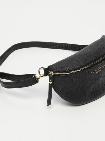 maison héritage PARIS Leder-Brustbeutel "Kimi" in Schwarz - (B)28 x (H)15 x (T)5 cm