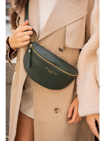 maison héritage PARIS Skórzana saszetka "Kimi" w kolorze granatowym - 28 x 15 x 5 cm