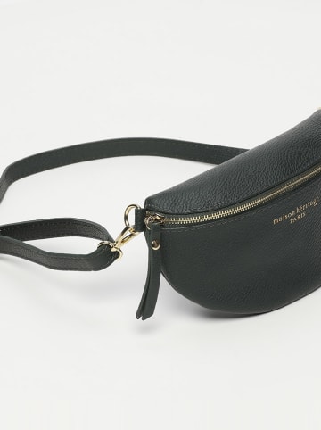 maison héritage PARIS Skórzana saszetka "Kimi" w kolorze granatowym - 28 x 15 x 5 cm