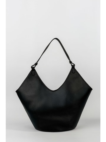 maison héritage PARIS Skórzany shopper bag "Cedro" w kolorze czarnym - 52 x 36 x 21 cm