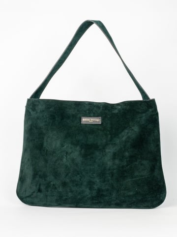 maison héritage PARIS Skórzany shopper bag "Ori" w kolorze zielonym - 45 x 35 cm