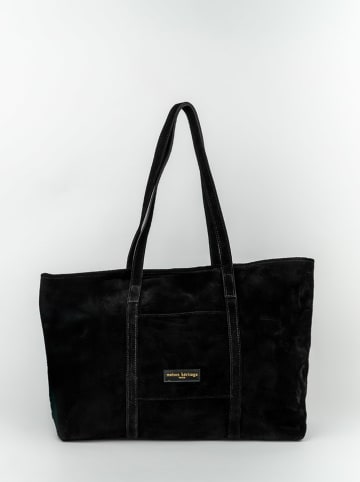 maison héritage PARIS Skórzany shopper bag "Rise" w kolorze czarnym - 52 x 31 cm