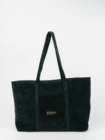 maison héritage PARIS Skórzany shopper bag "Rise" w kolorze czarnym - 52 x 31 cm