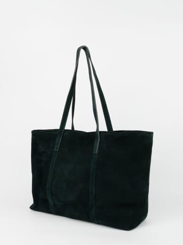 maison héritage PARIS Skórzany shopper bag "Rise" w kolorze czarnym - 52 x 31 cm