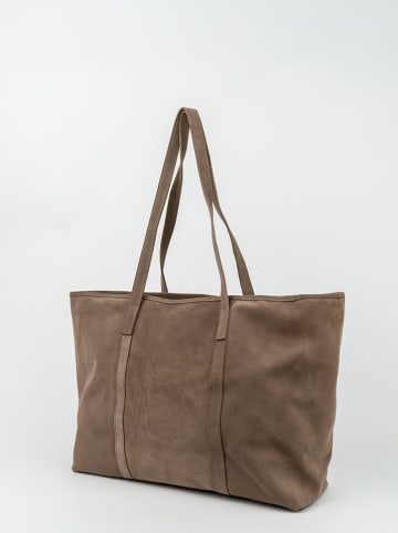 maison héritage PARIS Skórzany shopper bag "Rise" w kolorze brązowym - 52 x 31 cm