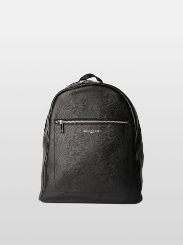 maison héritage PARIS Leder-Rucksack "Jonas" in Schwarz - (B)32 x (H)36 x (T)16 cm
