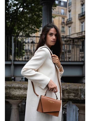 maison héritage PARIS Skórzana torebka "Diamant" w kolorze jasnobrązowym - 20 x 14 x 6 cm