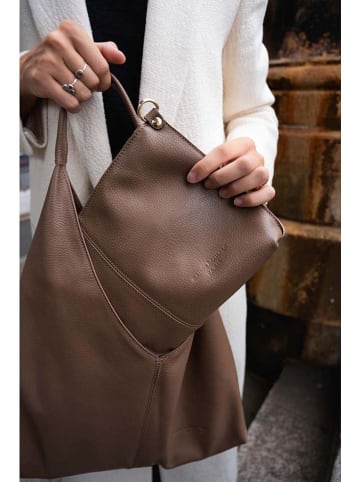 maison héritage PARIS 2tlg. Set: Shopper und Umhängetasche "Perle" in Hellbraun