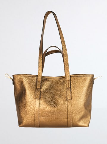 maison héritage PARIS Skórzana torebka "Mini Malta" w kolorze złotym - 38 x 24 x 9 cm