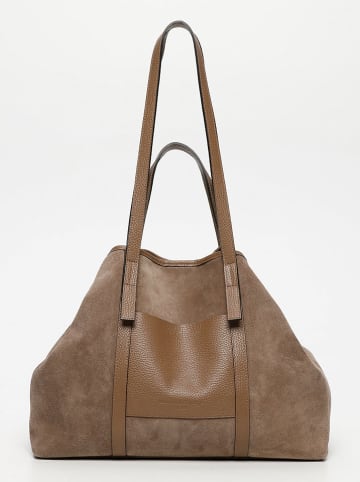 maison héritage PARIS Leder-Shopper "Malta" in Hellbraun - (B)52 x (H)31 cm