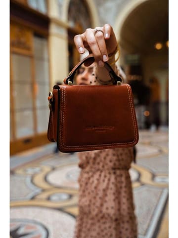 maison héritage PARIS Skórzana torebka "Mini Luna" w kolorze jasnobrązowym - 17 x 12 x 10 cm