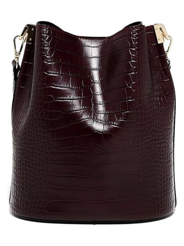 maison héritage PARIS Skórzana torebka "Bruna" w kolorze bordowym - 23 x 26,5 x 16 cm