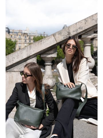 maison héritage PARIS Leren schoudertas "July" donkergroen - (B)33 x (H)20 x (D)13 cm