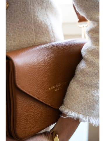maison héritage PARIS Skórzana torebka "Mariam" w kolorze jasnobrązowym - 22 x 16 x 6 cm