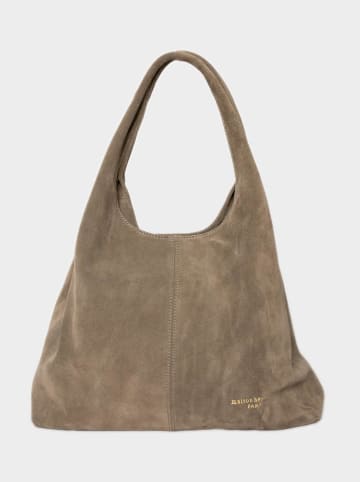 maison héritage PARIS Leder-Schultertasche "Tikki" in Beige - (B)40 x (H)28 x (T)14 cm