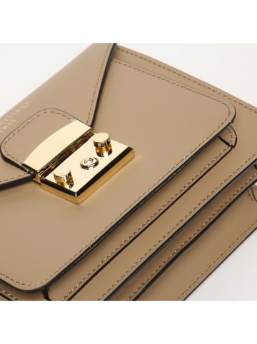 maison héritage PARIS Skórzana torebka "Vic" w kolorze beżowym - 23 x 15 x 6 cm