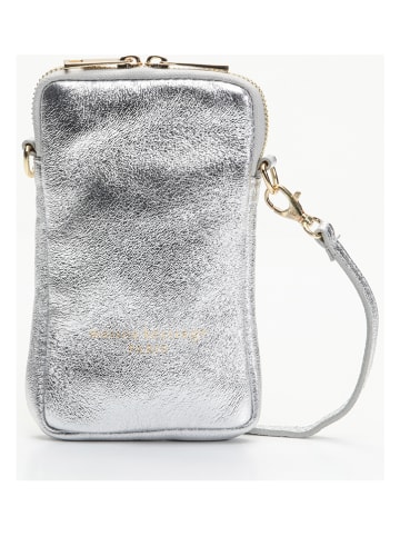 maison héritage PARIS Leder-Umhängetasche "Laila" in Silber - (B)11 x (H)18 cm