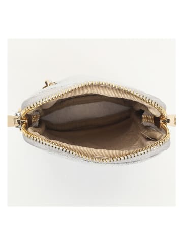 maison héritage PARIS Skórzana torebka "Laila" w kolorze srebrnym - 11 x 18 cm